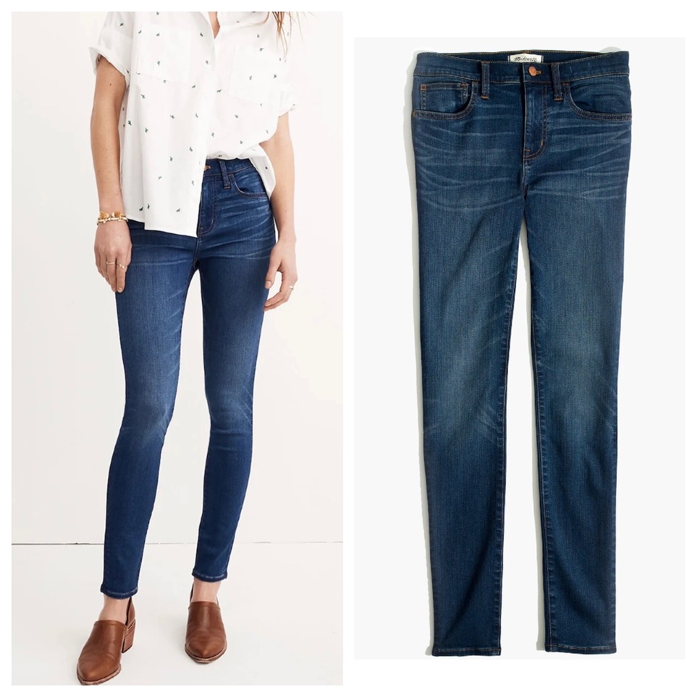 Madewell Roadtripper Mid-rise Skinny Jeans in Blue Orsen Wash Women's W26 L28